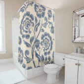 ヴィンテージフラワーシームレスパターン要素。エレガントt シャワーカーテン (インサイチュ)