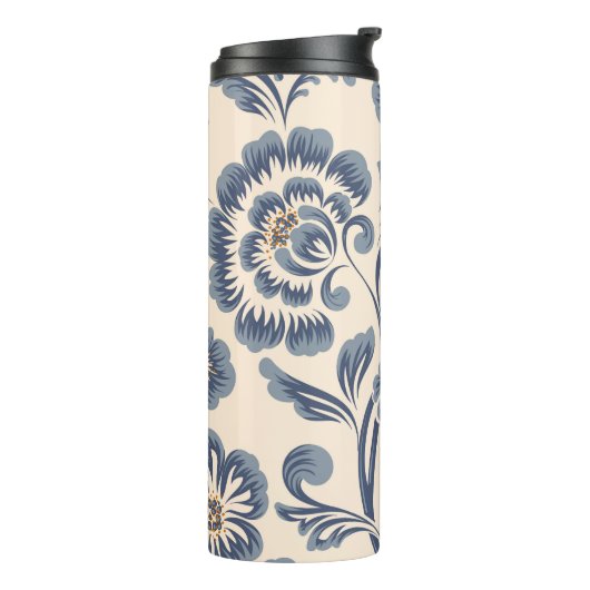 ヴィンテージフラワーシームレスパターン要素。エレガントt タンブラー (回転左)