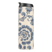 ヴィンテージフラワーシームレスパターン要素。エレガントt タンブラー (回転右)