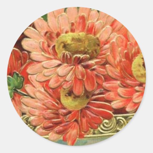 ヴィンテージフラワーシール ラウンドシール (正面)