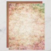 ヴィンテージフラワースクラップブック紙 (正面/裏面)