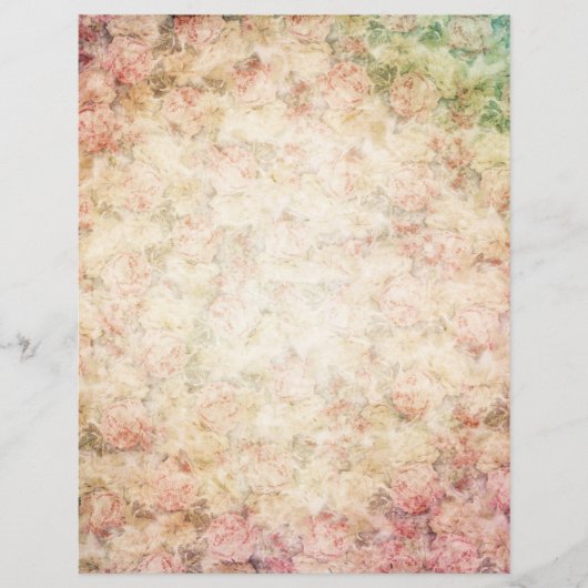 ヴィンテージフラワースクラップブック紙 (正面)