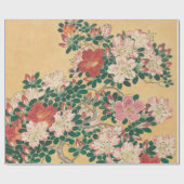 ヴィンテージフラワーズアザ日本のレア絵画ズ ラッピングペーパー (フラット)