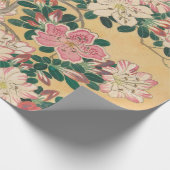 ヴィンテージフラワーズアザ日本のレア絵画ズ ラッピングペーパー (角)