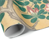 ヴィンテージフラワーズアザ日本のレア絵画ズ ラッピングペーパー (ロールコーナー)