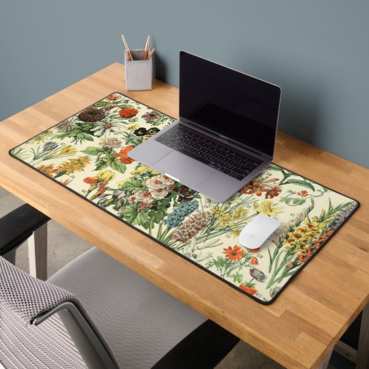 ヴィンテージフラワーズアンティーク植物性フローラ デスクマット (オフィス2)