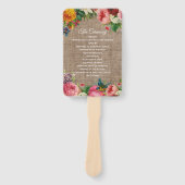 ヴィンテージフラワーズアンドバーラップ結婚式 プログラムファン ハンドファン (正面)