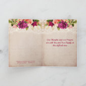 ヴィンテージフラワーズアンドレース悔やみや弔慰 カード (内部)