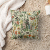 ヴィンテージフラワーズイラストレーションアドルフミロ クッション (ブランケット)