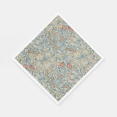 ヴィンテージフラワーズウィリアムモリスゴールデンリリー スタンダードランチョンナプキン (角)