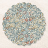 ヴィンテージフラワーズウィリアムモリスゴールデンリリー ペーパーコースター (正面)