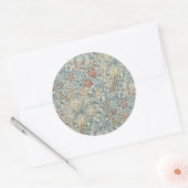 ヴィンテージフラワーズウィリアムモリスゴールデンリリー ラウンドシール (封筒)