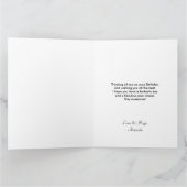 ヴィンテージフラワーズエッフェルタワー&バーラップ誕生日 カード (内部)