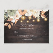 ヴィンテージフラワーズカボチャ秋 インビテーションポストカード (正面)