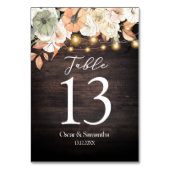 ヴィンテージフラワーズカボチャ秋 テーブルナンバー (裏面)