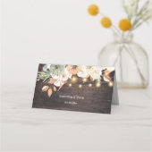 ヴィンテージフラワーズカボチャ秋 プレイスカード (裏面)