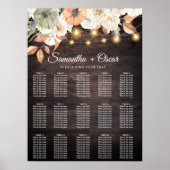 ヴィンテージフラワーズカボチャ秋 ポスター (正面)