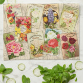 ヴィンテージフラワーズキッチンタオル キッチンタオル (折り畳み)