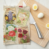 ヴィンテージフラワーズキッチンタオル キッチンタオル (四つ折り)