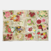 ヴィンテージフラワーズキッチンタオル キッチンタオル (横)
