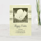 ヴィンテージフラワーズハッピーイースターゴドド娘&夫 シーズンカード (正面)