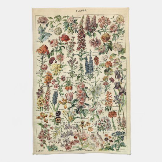 ヴィンテージフラワーズバイアドルフミロ キッチンタオル (縦)