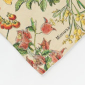 ヴィンテージフラワーズバイアドルフミロ フリースブランケット (角)