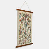 ヴィンテージフラワーズバイアドルフミロ 吊り下げ型タペストリー (傾斜あり)