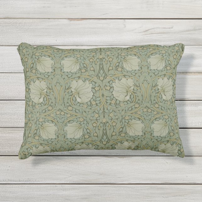 ヴィンテージフラワーズフローラウィリアム・モリス・パンペネル アウトドアクッション (正面)