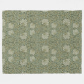 ヴィンテージフラワーズフローラウィリアム・モリス・パンペネル フリースブランケット (正面(横))