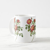 ヴィンテージフラワーズフローラレッドローズオブラブズバイルドゥート コーヒーマグカップ (正面左)