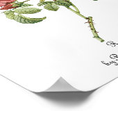 ヴィンテージフラワーズフローラレッドローズオブラブズバイルドゥート ポスター (角)