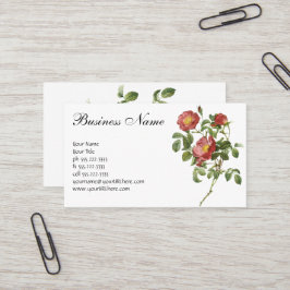 ヴィンテージフラワーズフローラレッドローズオブラブズバイルドゥート 名刺