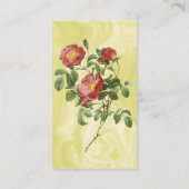 ヴィンテージフラワーズフローラレッドローズオブラブズバイルドゥート 名刺 (裏面)