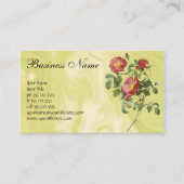 ヴィンテージフラワーズフローラレッドローズオブラブズバイルドゥート 名刺 (正面)