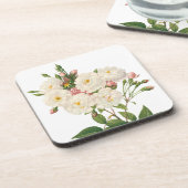 ヴィンテージフラワーズフローラ赤面ワノネットバラルドゥート コースター (左側)