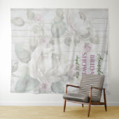 ヴィンテージフラワーズブライダルシャワーフォトブース背景 タペストリー (インサイチュ(横))