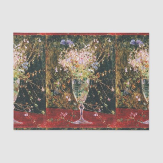 ヴィンテージフラワーズブルーマリアウィックリネアボレアリス 薄葉紙 (正面)