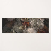 ヴィンテージフラワーズホワイトアンドサビアズミ科植物 ヨガマット (正面(横))