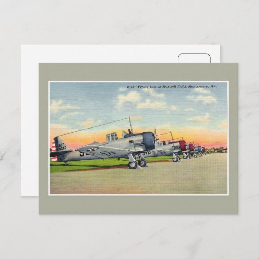 ヴィンテージフラワーズマックスウェルフィールドモンゴメリーAL ポストカード (正面/裏面)