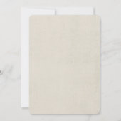 ヴィンテージフラワーズ、エッフェルタワーとバーラップ結婚ズ セーブザデート (裏面)