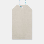 ヴィンテージフラワーズ、エッフェルタワーとBurlap Thank You ギフトタグ (裏面)