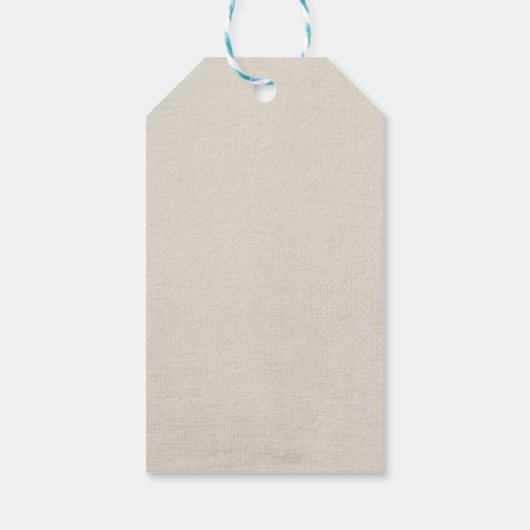 ヴィンテージフラワーズ、エッフェルタワーとBurlap Thank You ギフトタグ (裏面)