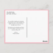 ヴィンテージフラワーズ&メイソンジャースサンキューポストカード ポストカード (裏面)