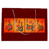 ヴィンテージフラワータイル抱き枕 ラージペーパーバッグ (裏面)