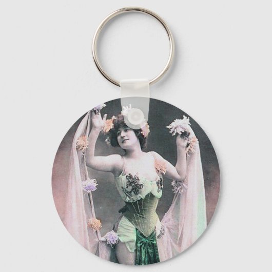 *ヴィンテージフラワーダンサー* キーホルダー (正面)