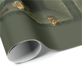 ヴィンテージフラワーデコパージュフローラ絵画アンティーク ラッピングペーパー (ロールコーナー)