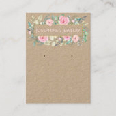 ヴィンテージフラワーネックレス&イヤリングディスプレイ 名刺 (正面)