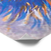 ヴィンテージフラワーパワーキャットアートポスタープリント ポスター (角)