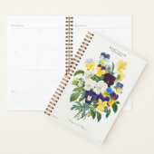 ヴィンテージフラワーパンシーブーケ植物芸術 プランナー手帳 (ディスプレー)